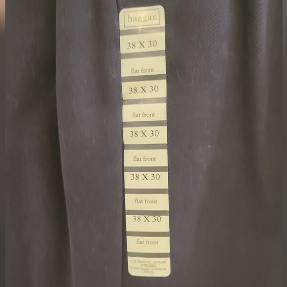 Haagar NWT Mens Work To Weekend Khaki Pants Navy 38/30. - Picture 8 of 10